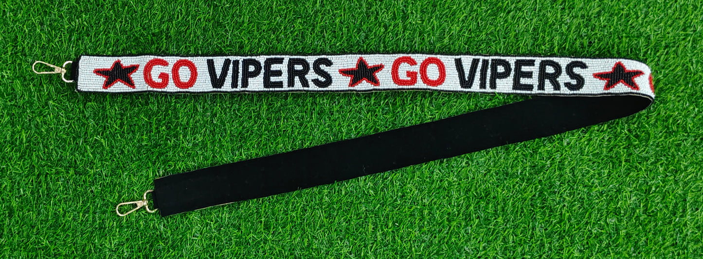 Beaded Purse Straps – UC Bearcats, DBU Patriots, Stockton Stallions, Go Bears MU, Celtics, Panthers, Go Vipers, ETBU Tigers Shoulder Straps