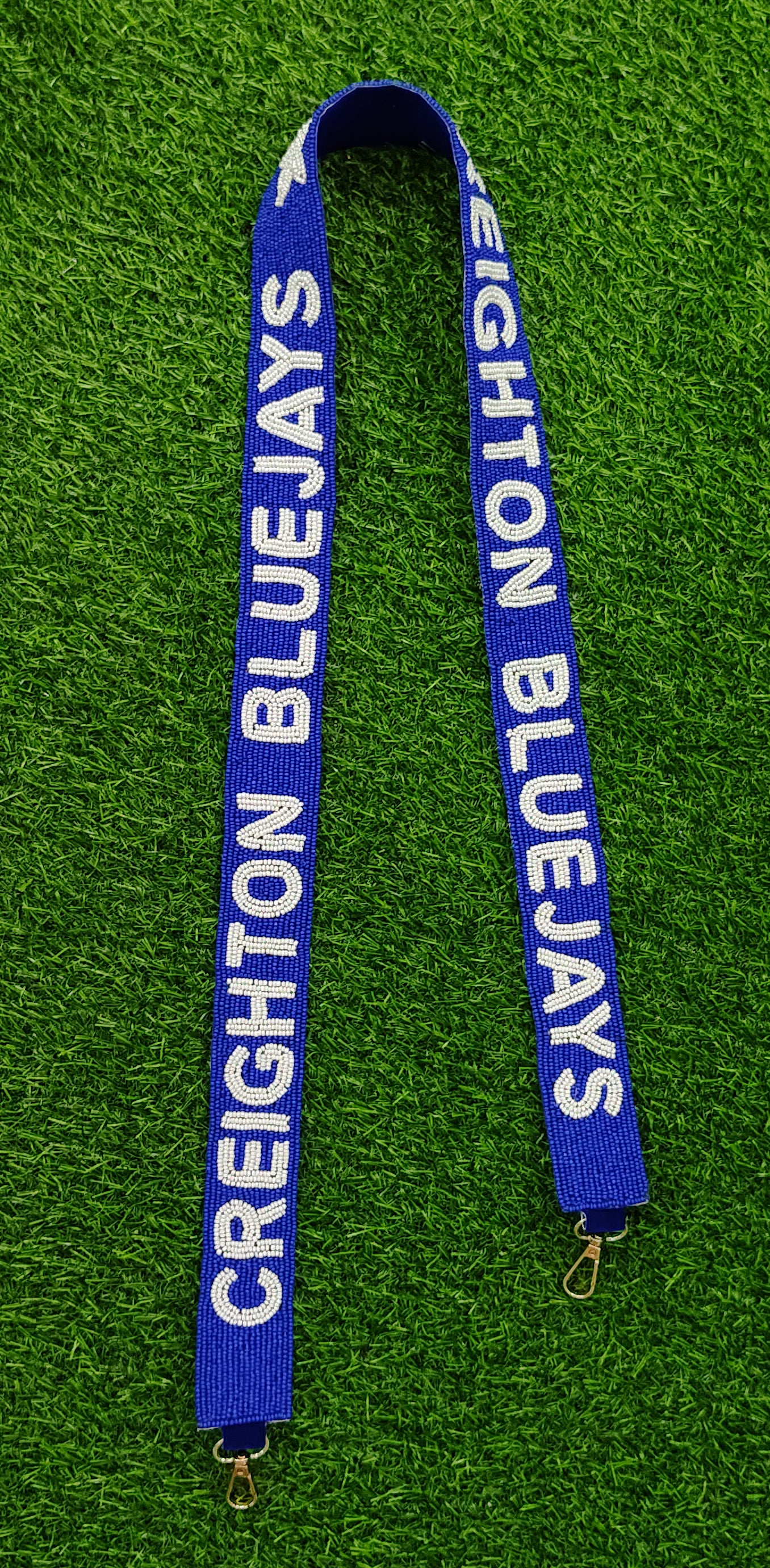 Beaded Purse Straps – Alabama, Kansas Jayhawks, USM Golden Eagles, Texas Longhorns, Miami Hurricanes, Creighton Bluejays, Alabama State Hornets