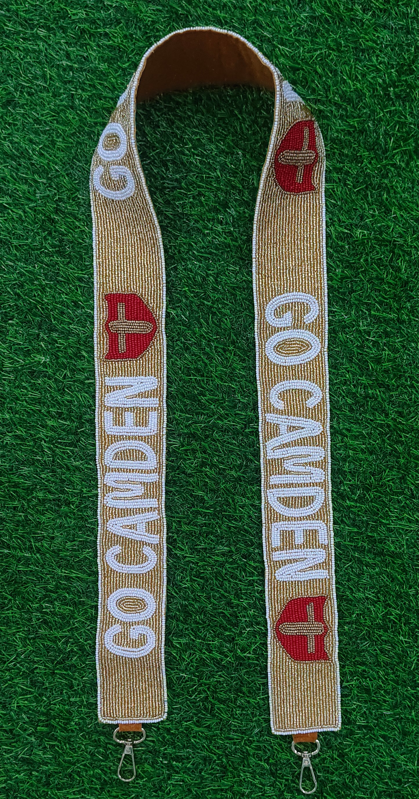 Beaded Purse Straps – GKB | ESPN, LXXXVI INTERNATIONAL RICE FESTIVAL QUEEN, MRS. MCMINN, GO CAMDEN, DODD #24, MICKEY & CO., and Heart & Floral Design (47" Long, 1.5" Wide)
