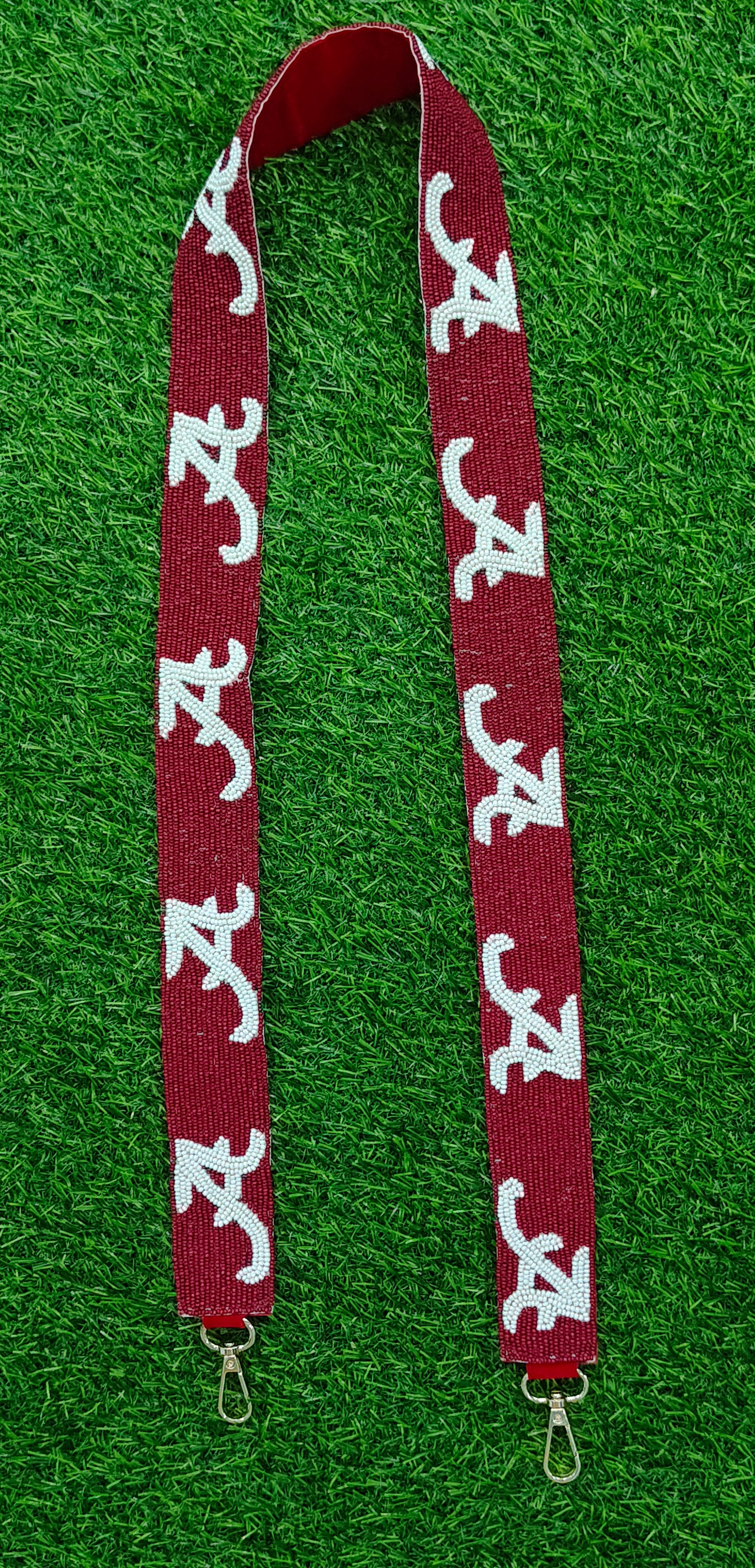 Beaded Purse Straps – Alabama, Kansas Jayhawks, USM Golden Eagles, Texas Longhorns, Miami Hurricanes, Creighton Bluejays, Alabama State Hornets
