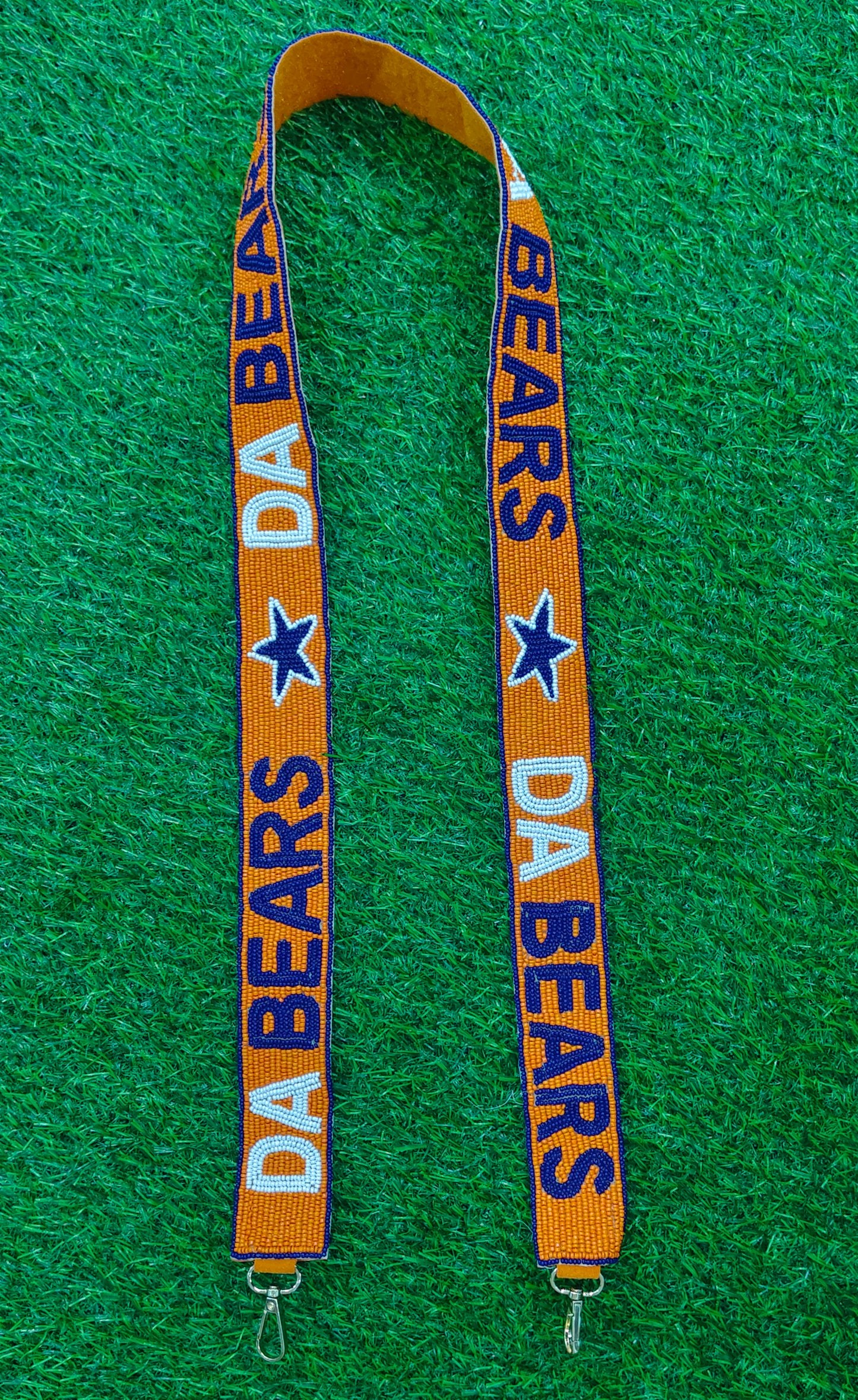 Game Day Beaded Purse Strap – Go Bills, Go Hawks, Swing Your Sword, Da Bears, TCU, Wreck ‘Em Tech, Miami Dolphins, and Longhorns – 47 Inches Long and 1.5 Inches Wide