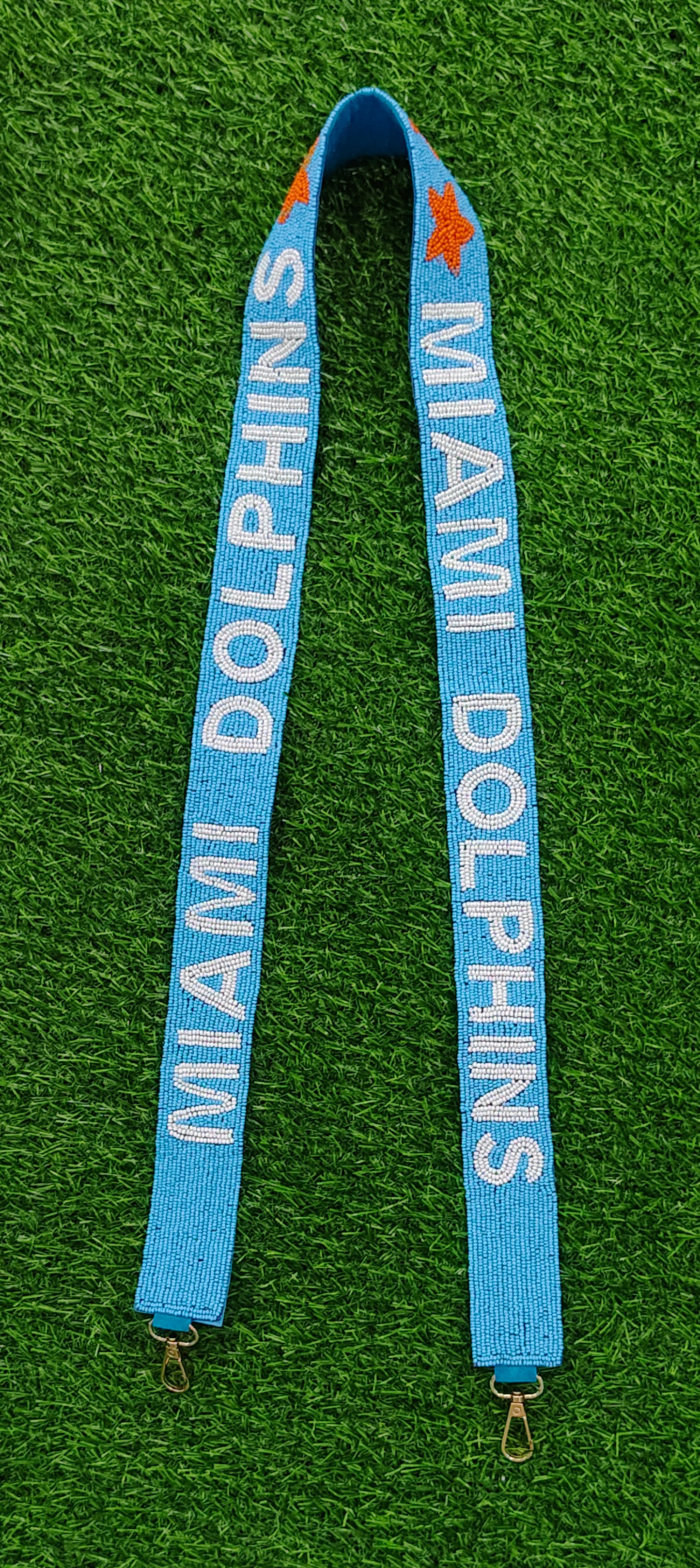 47-Inch Beaded Purse Straps - CRIMSON TIDE, GOBILS, TRIPIES #23, OBU TIGERS, DALLAS BAPTIST, MIAMI DOLPHINS - 1.5 Inches Wide