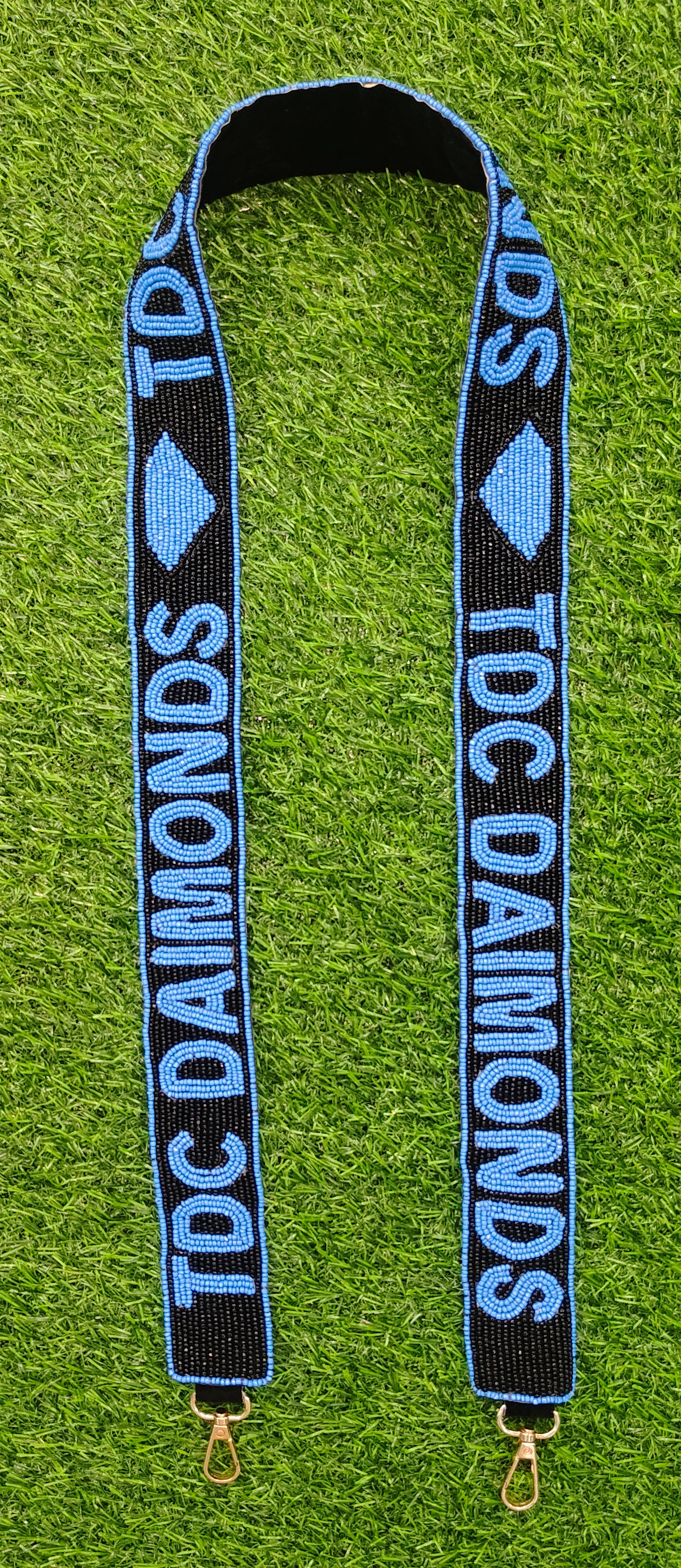Custom Beaded Purse Straps – PONY UP, FEATHERS UP, CRUSHED IT, ELDER EMO, EMILY’S VERSION, GO SPARTANS, SHINEE, and TDC DAIMONDS (47" Long, 1.5" Wide)