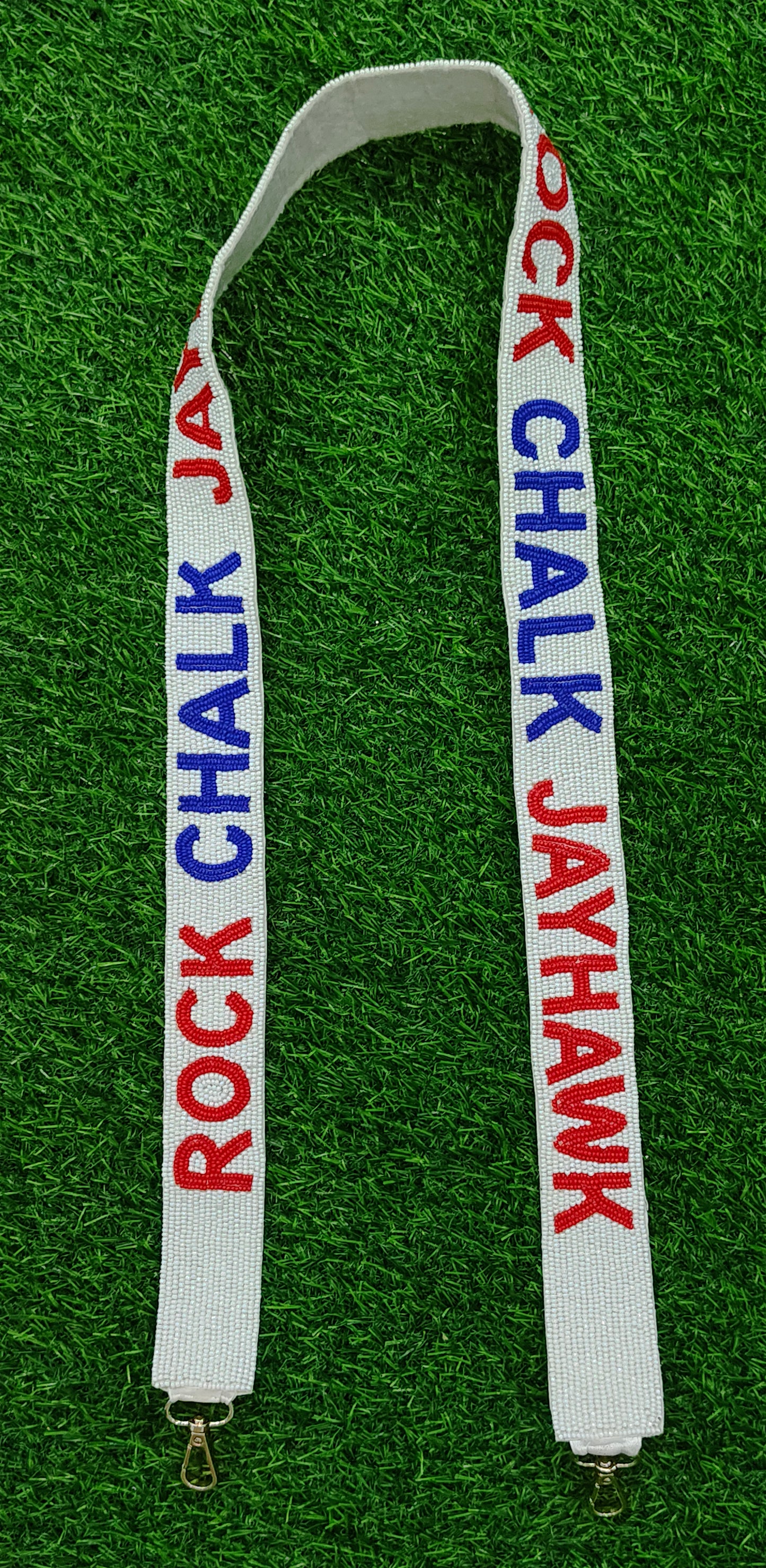 Beaded Purse Straps – Alabama, Kansas Jayhawks, USM Golden Eagles, Texas Longhorns, Miami Hurricanes, Creighton Bluejays, Alabama State Hornets