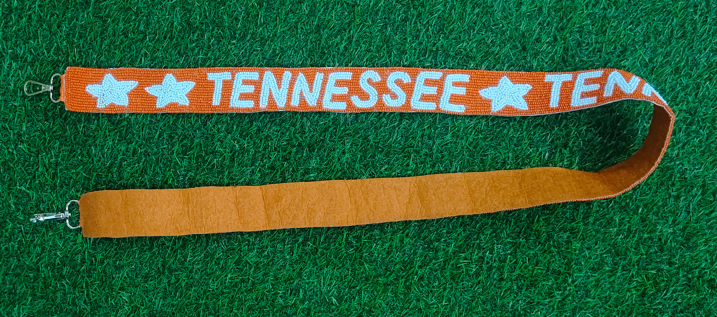 Beaded Purse Straps – EKU Colonels, Cheer Athletics, Geaux Tigers, Riff Ram, Tennessee, Paw Print, Black Stars, Lightning Bolt Shoulder Straps