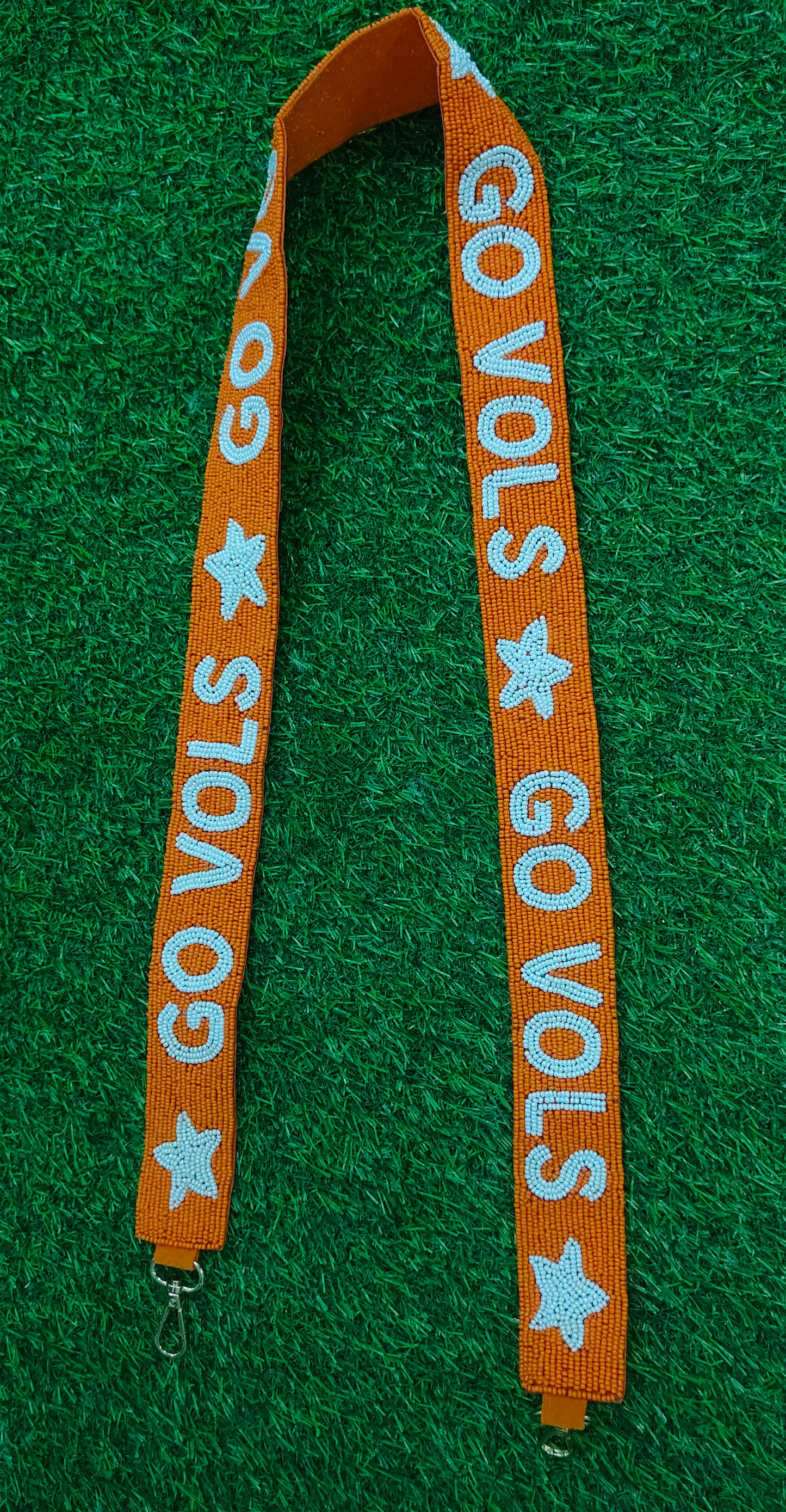 Beaded Purse Strap – "Who Dat," "Who Dey," "Go Vols," "Hook 'Em Horns," "Houston Astros" – 47" Long, 1.5" Wide