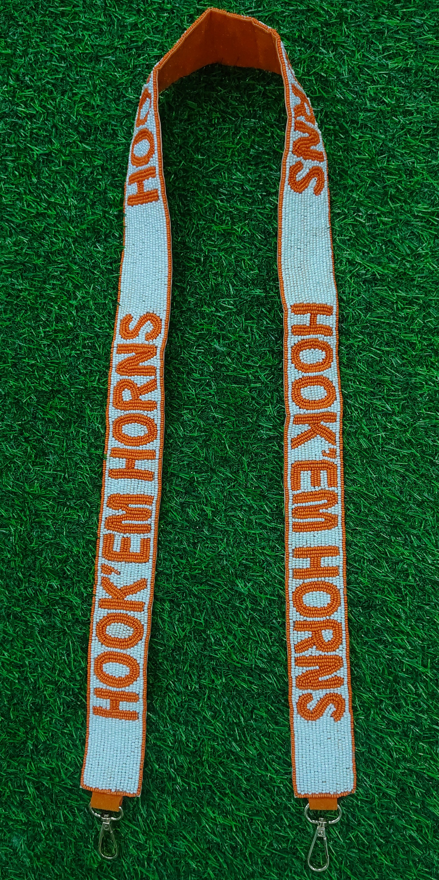 Beaded Purse Strap – "Who Dat," "Who Dey," "Go Vols," "Hook 'Em Horns," "Houston Astros" – 47" Long, 1.5" Wide