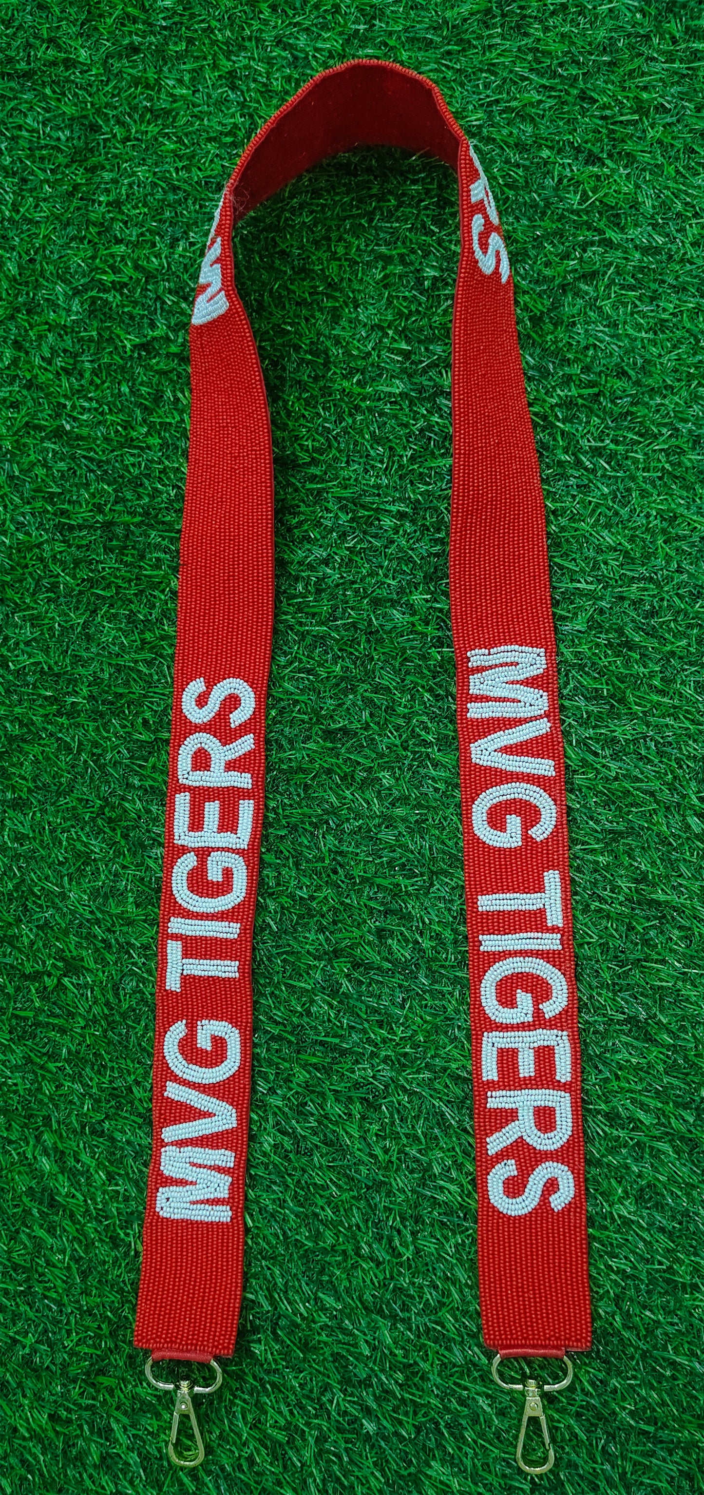 Beaded Purse Straps – MVG Tigers, BYU Cougars, Roll Tide, Go Cats Go, Spirit of Texas, Geaux, Jets, Go Mats Go (47" x 1.5")