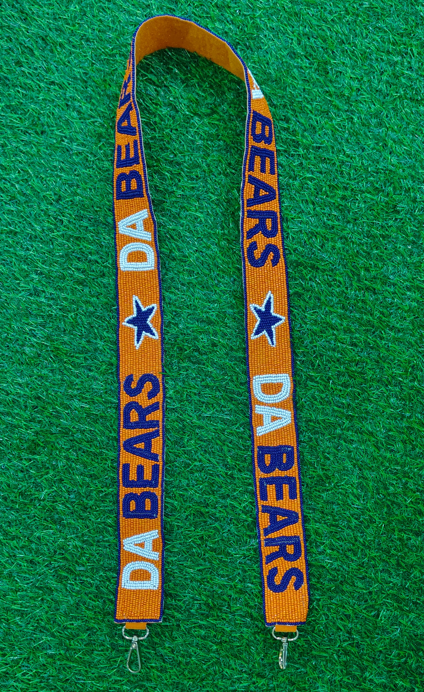 Game Day Beaded Purse Strap – Go Bills, Go Hawks, Swing Your Sword, Da Bears, TCU, Wreck ‘Em Tech, Miami Dolphins, and Longhorns – 47 Inches Long and 1.5 Inches Wide