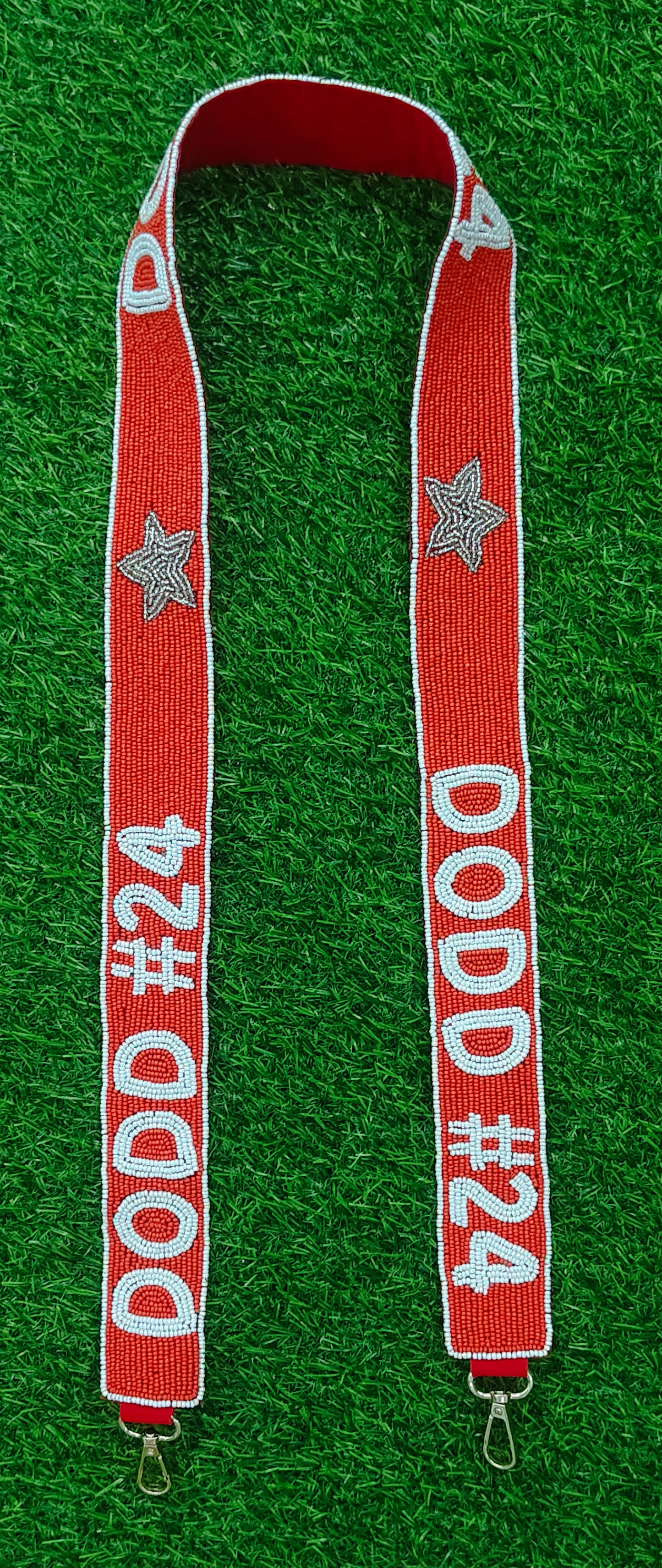 Beaded Purse Straps – GKB | ESPN, LXXXVI INTERNATIONAL RICE FESTIVAL QUEEN, MRS. MCMINN, GO CAMDEN, DODD #24, MICKEY & CO., and Heart & Floral Design (47" Long, 1.5" Wide)
