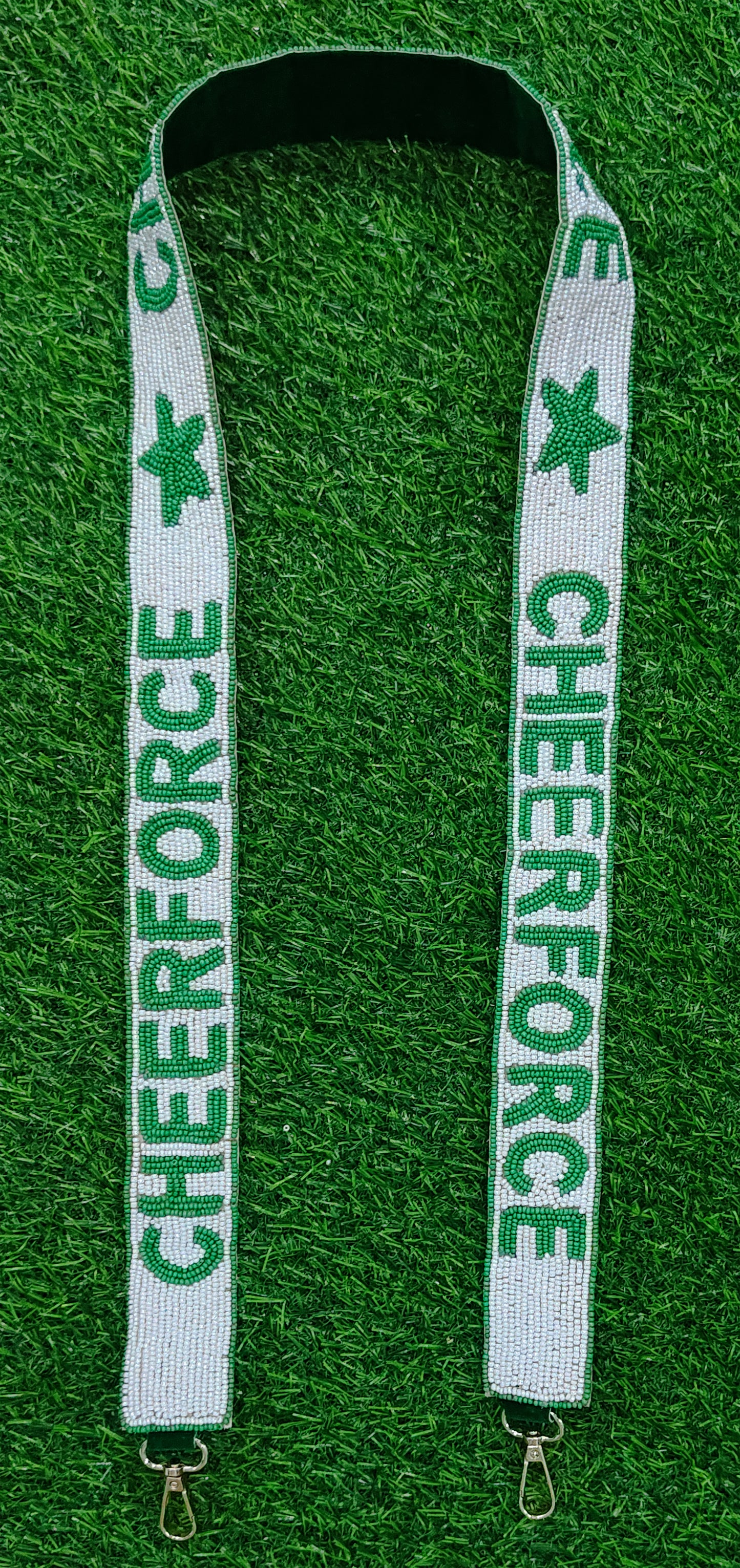 Beaded Purse Strap – "Go Irish," "Go Celtics," "Titan Up," "Saint Louis," "Go Kiwi," "Go Lions," "CheerForce," and "We Are Penn State!" Designs