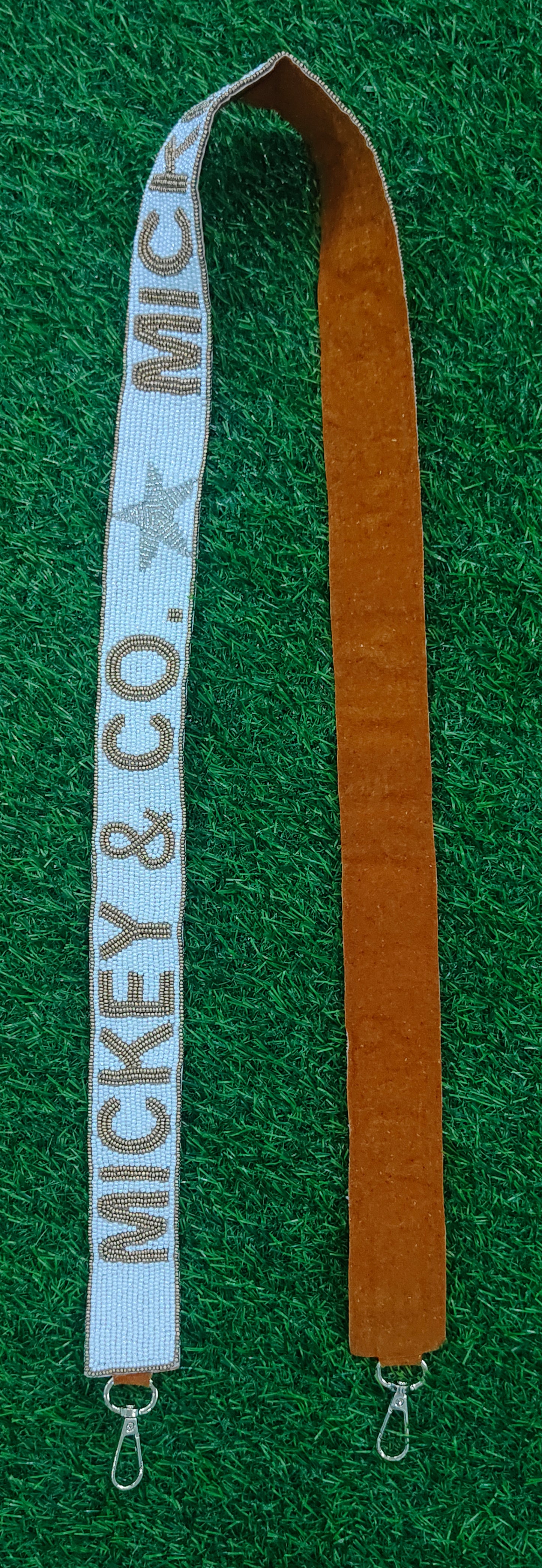 Beaded Purse Straps – GKB | ESPN, LXXXVI INTERNATIONAL RICE FESTIVAL QUEEN, MRS. MCMINN, GO CAMDEN, DODD #24, MICKEY & CO., and Heart & Floral Design (47" Long, 1.5" Wide)