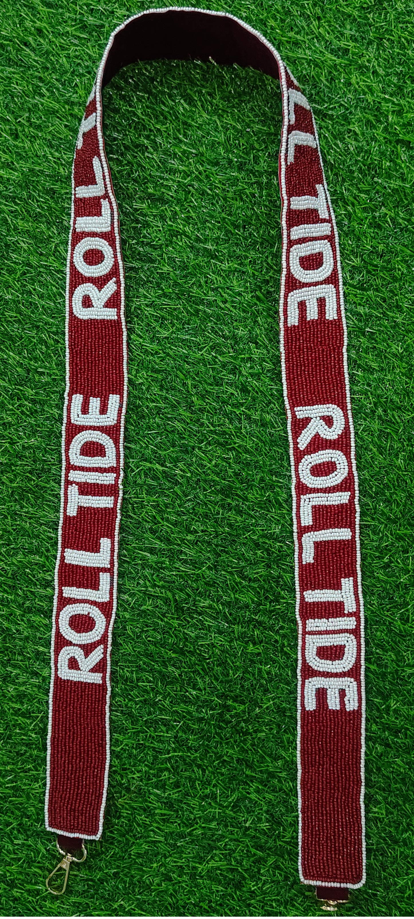 Beaded Purse Straps – Go Braves, Tennessee, Go Frogs, Pittsburgh Pirates, K-State, Alabama, Roll Tide (47" x 1.5")