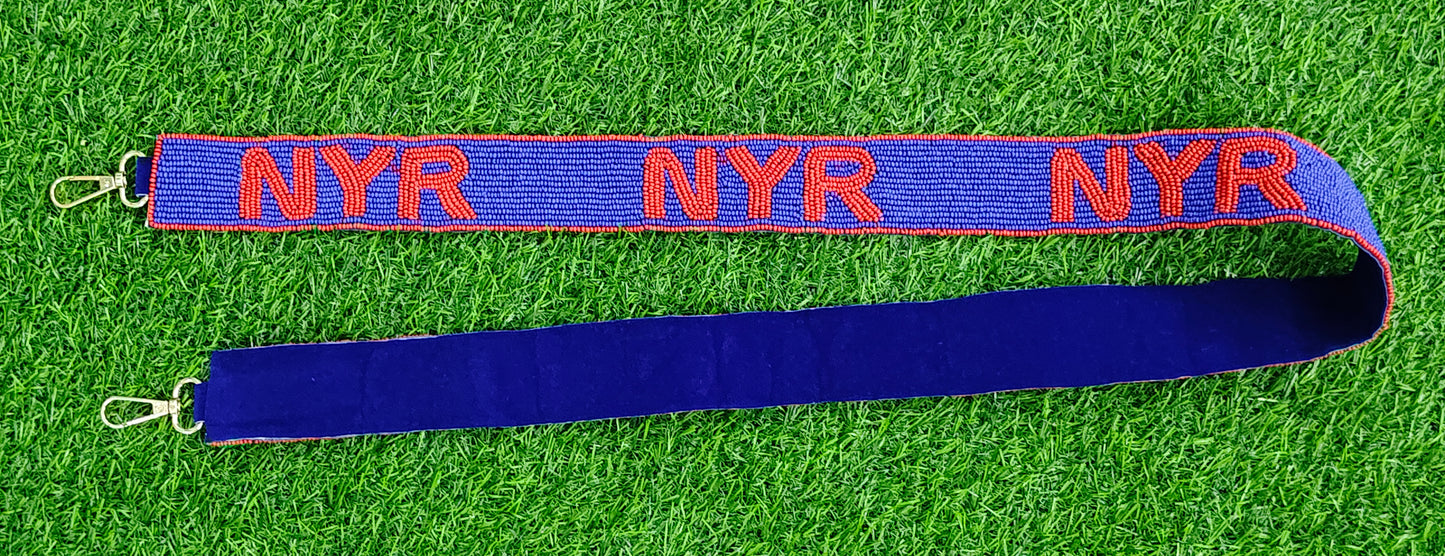 Beaded Purse Straps – ROLL PARDS, TEXAS RANGERS, NYR, SAINTS, GO PREDS, BOW UP, KU, RISE UP Bag Straps