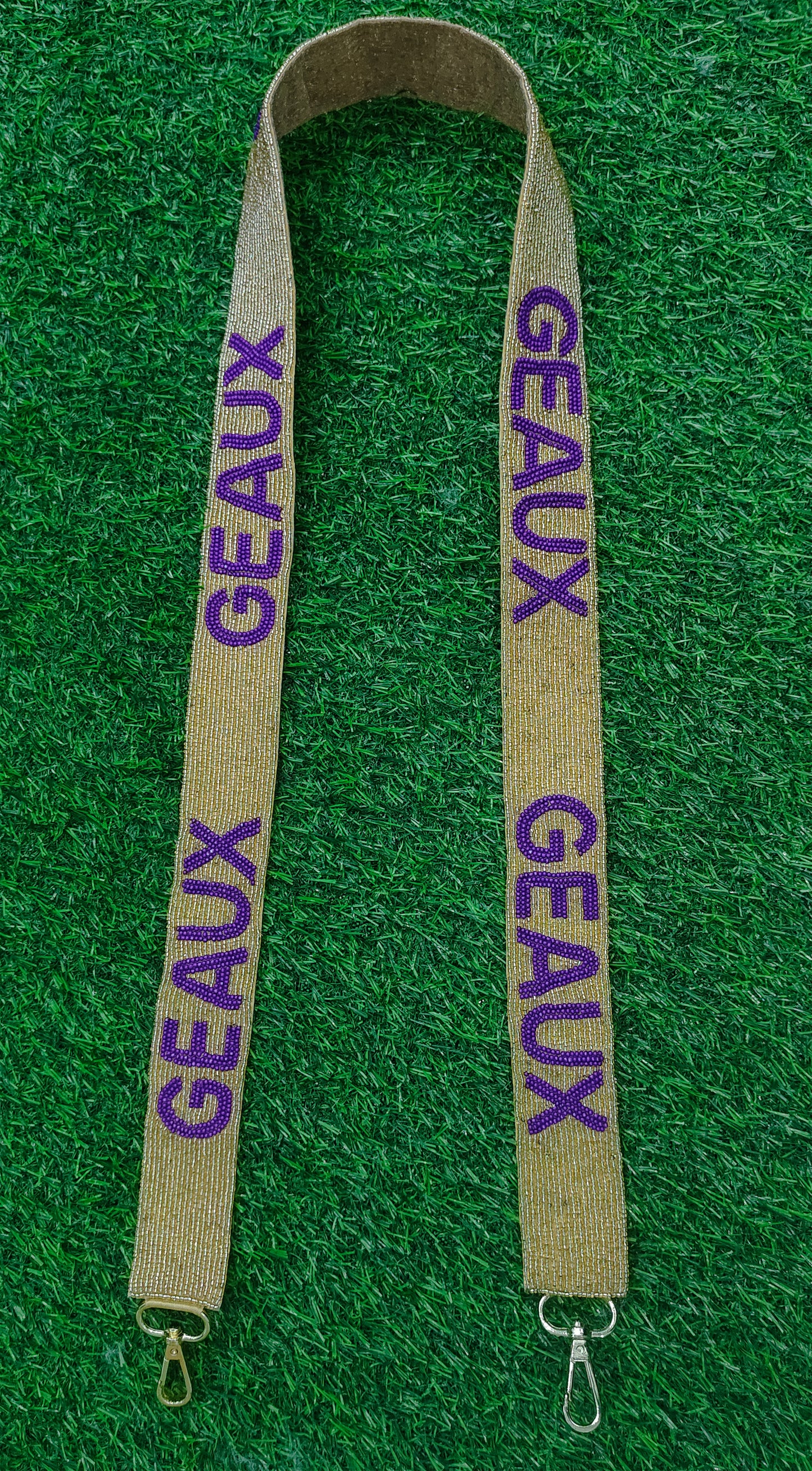 Beaded Purse Straps – MVG Tigers, BYU Cougars, Roll Tide, Go Cats Go, Spirit of Texas, Geaux, Jets, Go Mats Go (47" x 1.5")