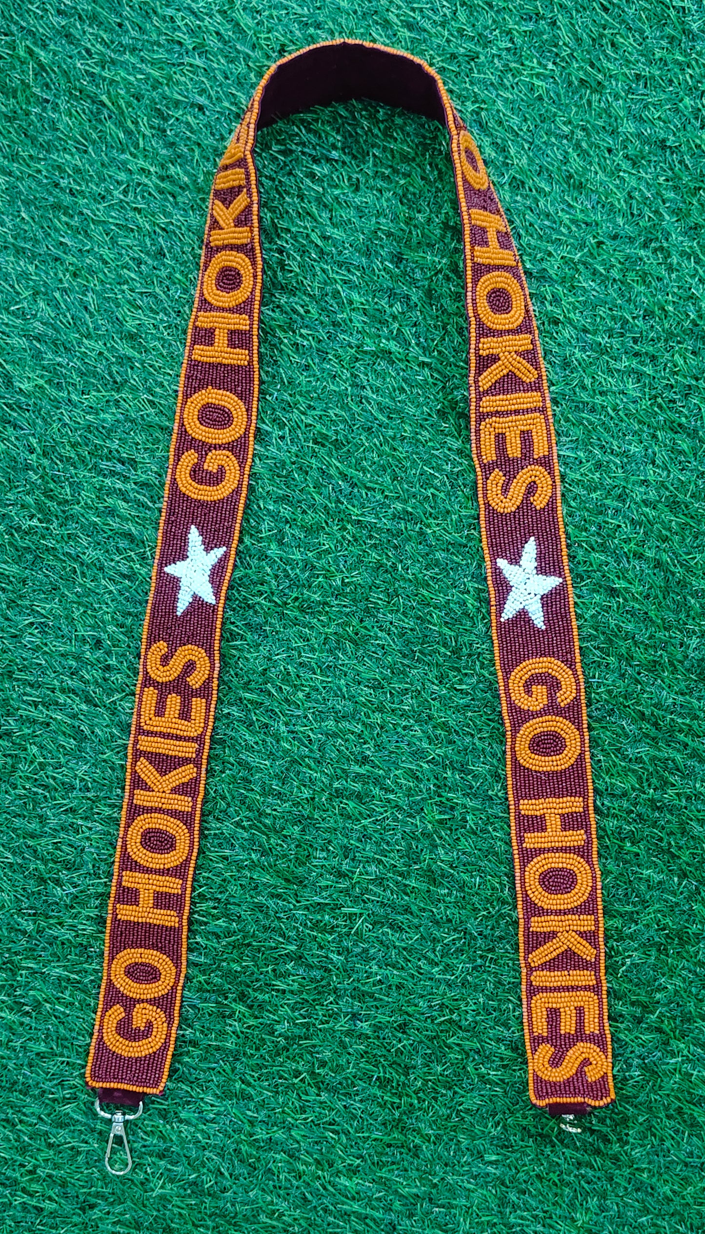 Beaded Purse Straps – Go Cats, Howl Yes, Go Knights, Carolina Gamecocks, Go Hokies, Ole Miss, Hotty Toddy (47" x 1.5")