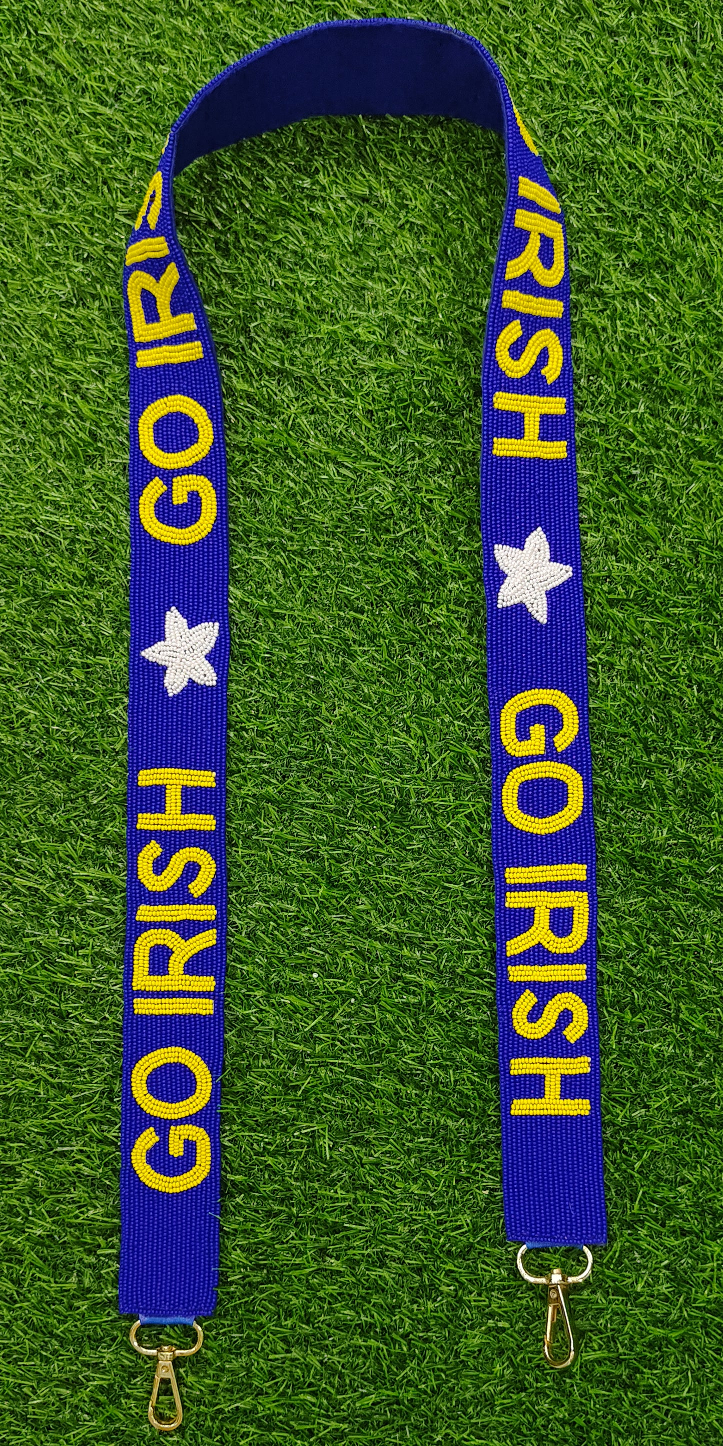 Beaded Purse Strap – "Go Irish," "Go Celtics," "Titan Up," "Saint Louis," "Go Kiwi," "Go Lions," "CheerForce," and "We Are Penn State!" Designs