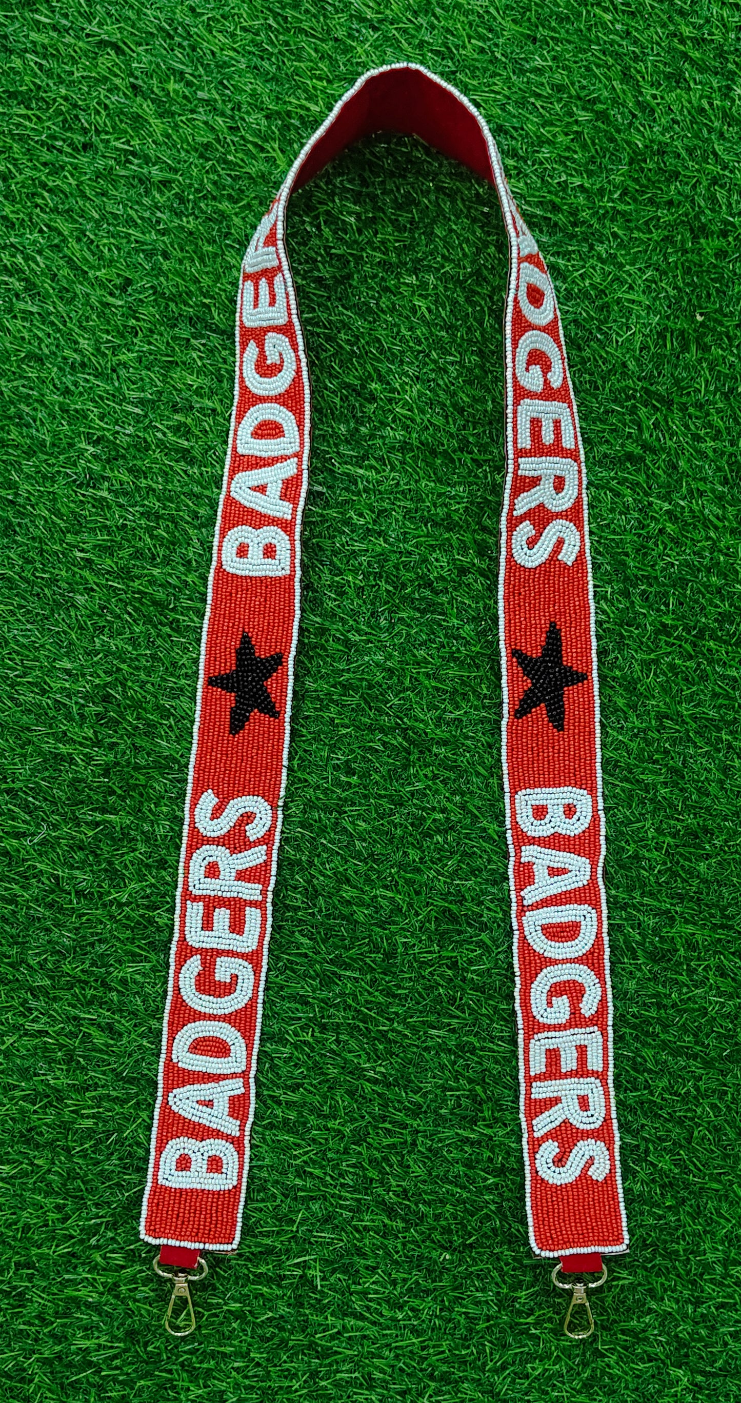 Game Day Beaded Purse Straps – Badgers, Sic ‘Em Bears, Go Boys, FAMU, EKU Colonels, Go Lions, Go Spartans, STTDB Play Neck – 47 Inches Long, 1.5 Inches Wide