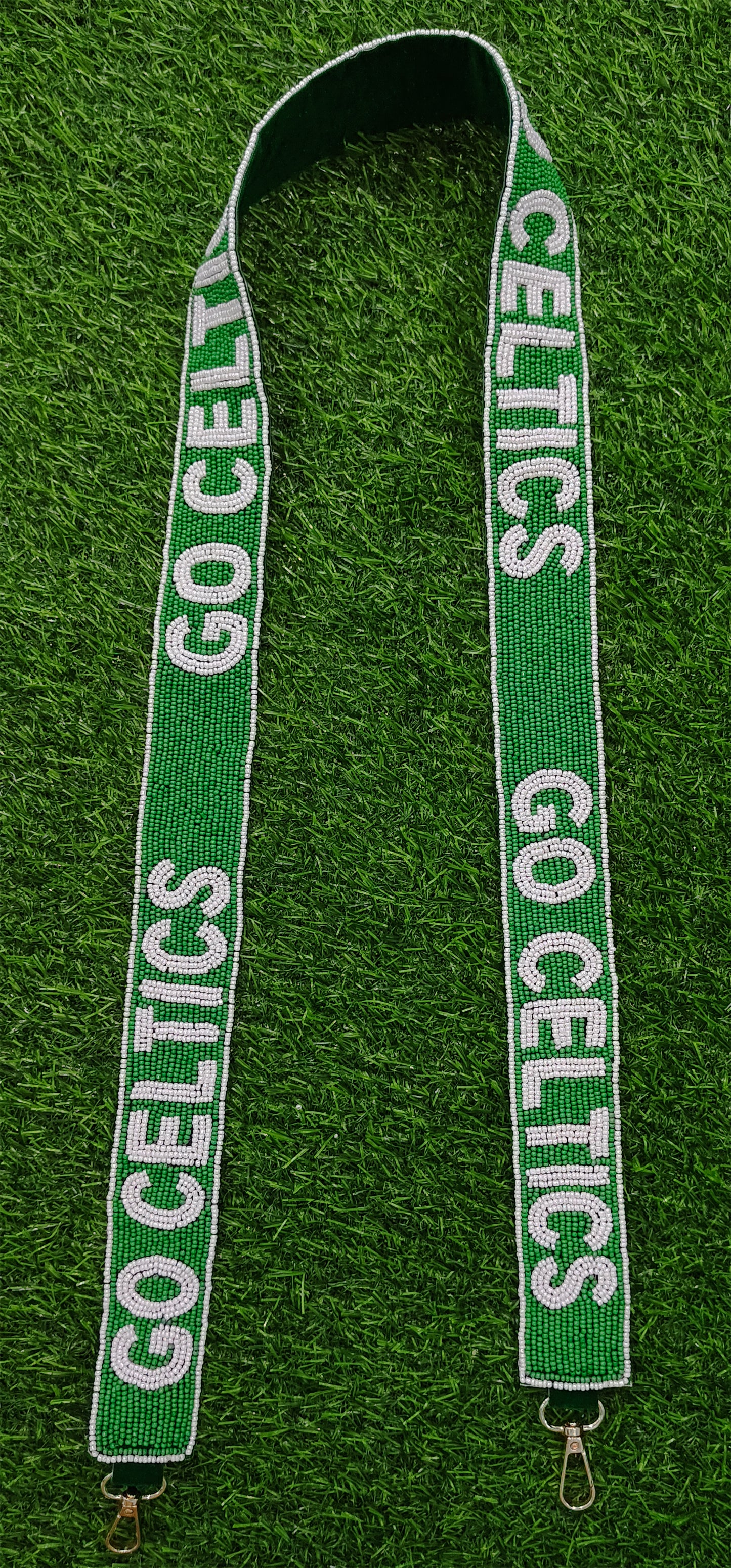 Beaded Purse Strap – "Go Irish," "Go Celtics," "Titan Up," "Saint Louis," "Go Kiwi," "Go Lions," "CheerForce," and "We Are Penn State!" Designs