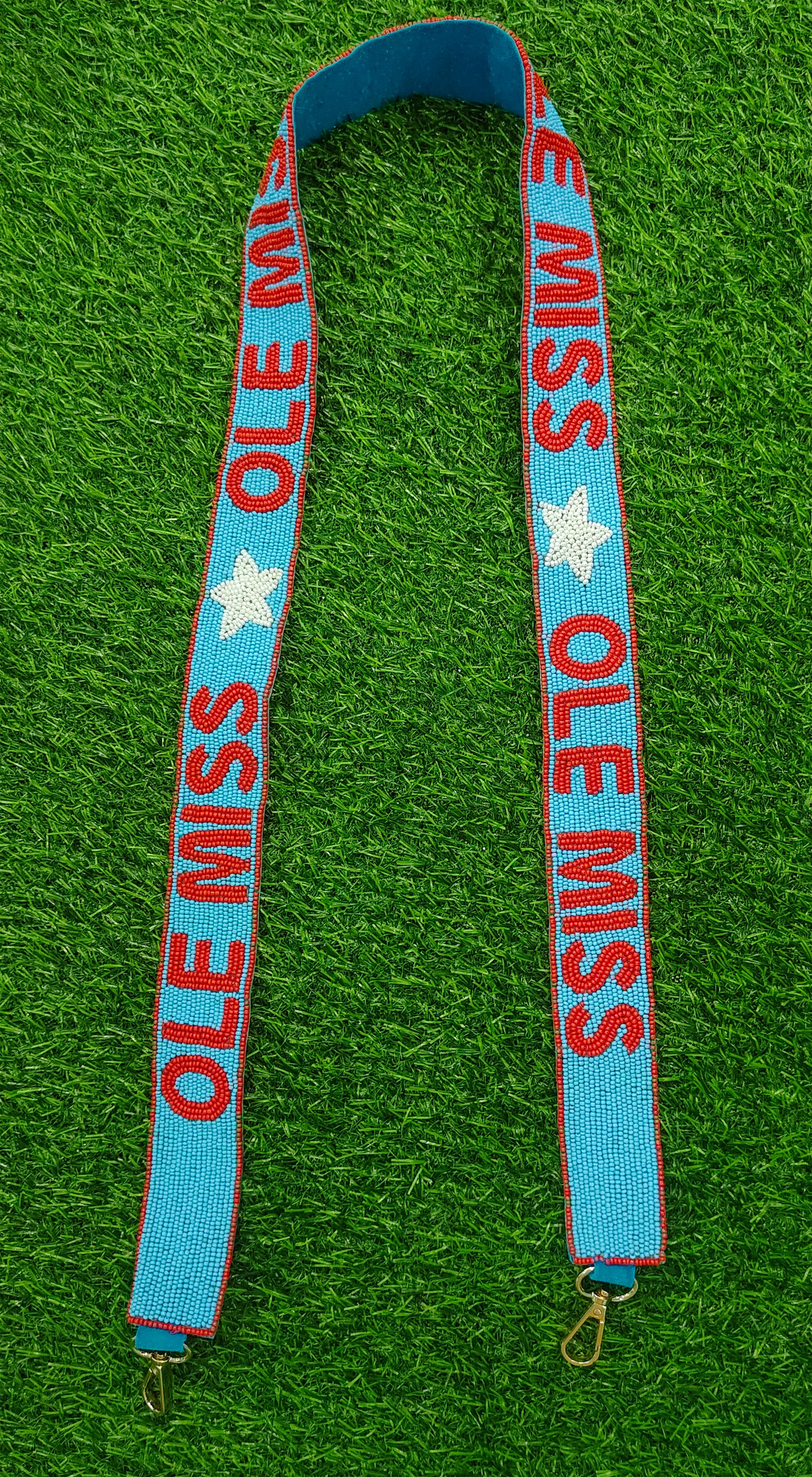 Beaded Purse Straps – Go Cats, Howl Yes, Go Knights, Carolina Gamecocks, Go Hokies, Ole Miss, Hotty Toddy (47" x 1.5")