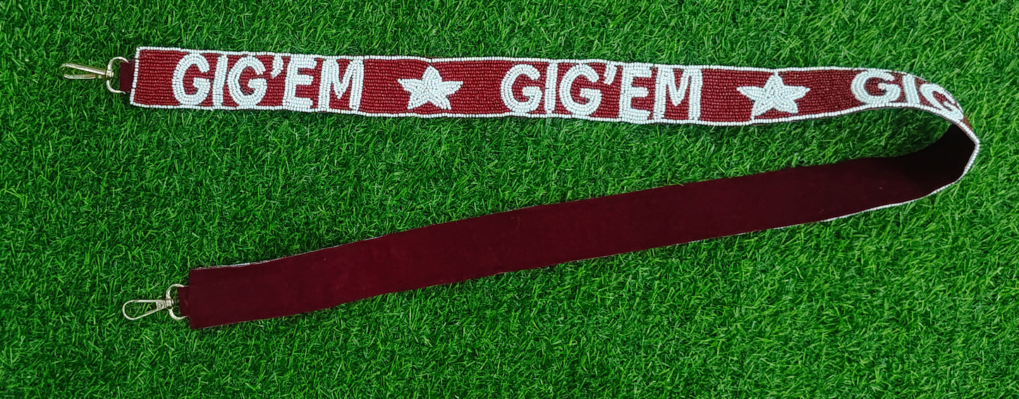 Beaded Purse Straps – GO HEELS, DUNKELMAN, CLAWS OUT!, ALPHA GAM, GIG'EM, GO BOMBERS, GO CARDS, SIC'EM BEARS Shoulder Straps