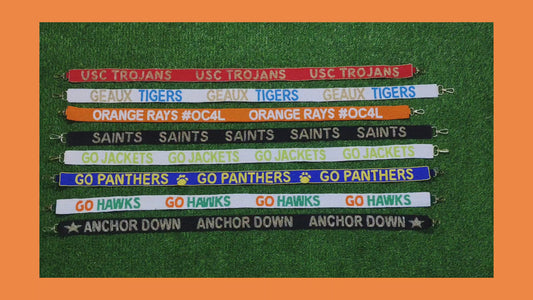 Game Day Beaded Purse Straps – USC Trojans, Geaux Tigers, Orange Rays #OC4L, Saints, Go Jackets, Go Panthers, Go Hawks, Anchor Down – 47 Inches Long, 1.5 Inches Wide